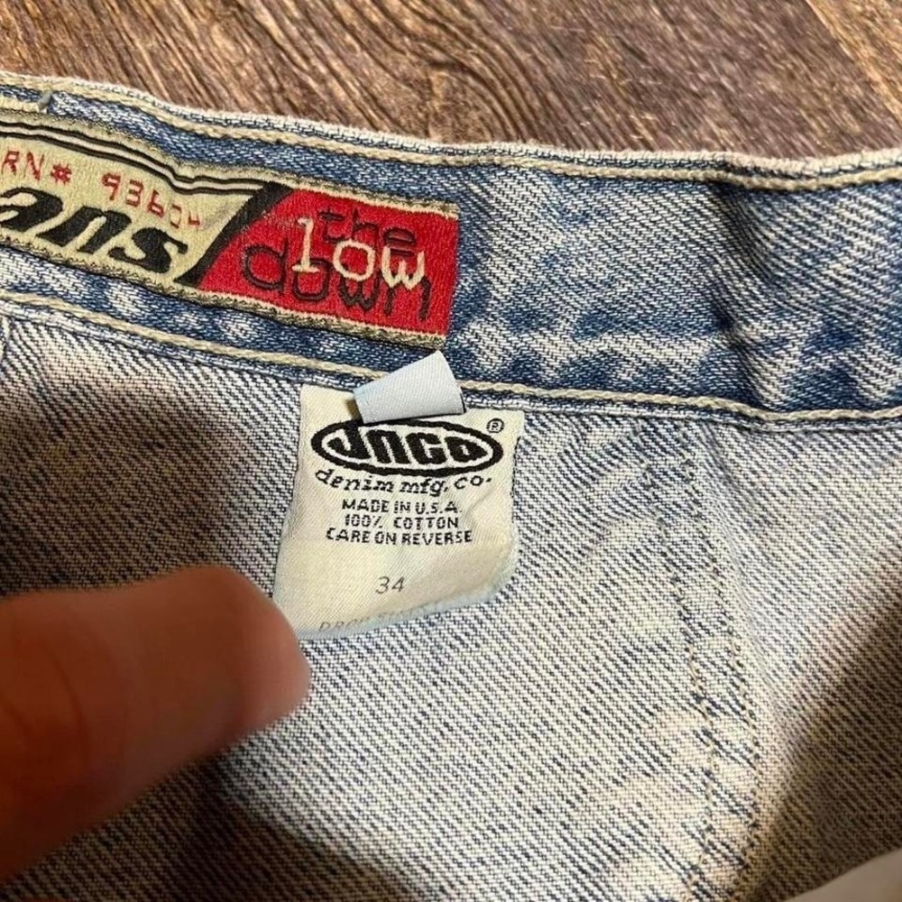 Vintage 1990s JNCO low down denim shorts - Picture 3 of 8